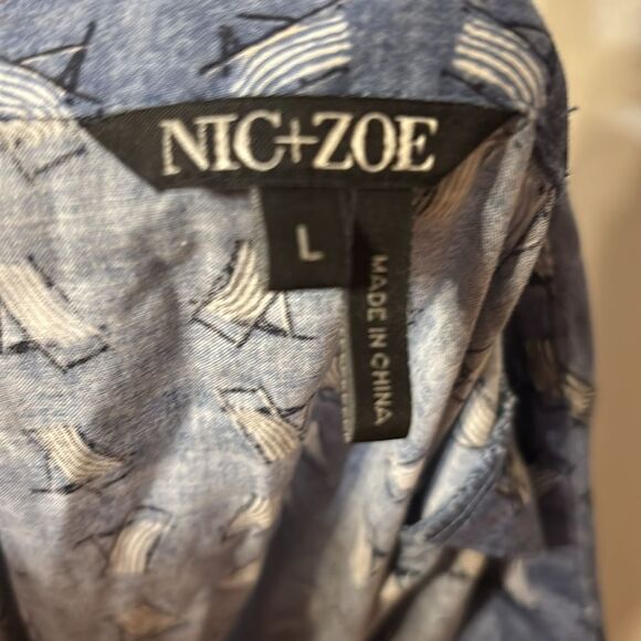 Nic+Zoe Beach Chair Tie Waist Midi Dress Large - Picture 2 of 7